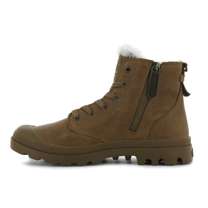 Bottes Palladium Pampa Hi Pilot Femme Marron | FR PSH361M